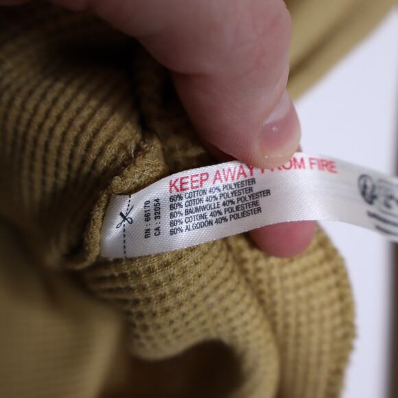 DAILY PRACTICE Easy Waffle Knit Tee Mustard Long Sleeve Casual Women's XS - Picture 10 of 11